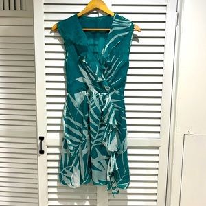 Milly Emerald green chiffon dress